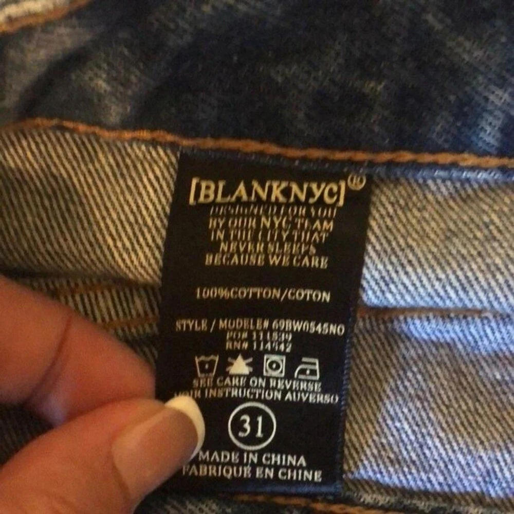 BLANK NYC Mini Jean Skirt with Zippered Front - Size 31